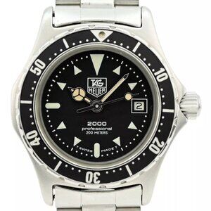 Vintage Ladies 28mm Tag Heuer Professional 2000 Series Dive Watch